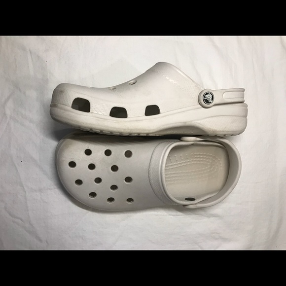 light gray women's crocs